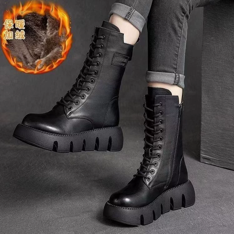 Martens, winter keep warm high boots platform for leisure, for import