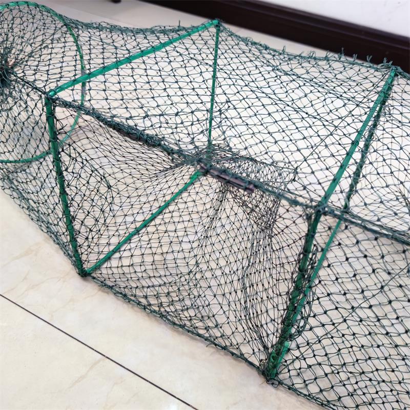 Personalizado plegable jaula de pesca de langosta 17 secciones 6 líneas de productos de pesca portátil
