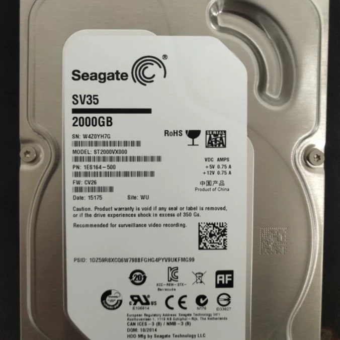 Жесткий диск 2TB настольный диск для видеонаблюдения ST2000VX0002 2TB мониторинговый жесткий диск SATA3