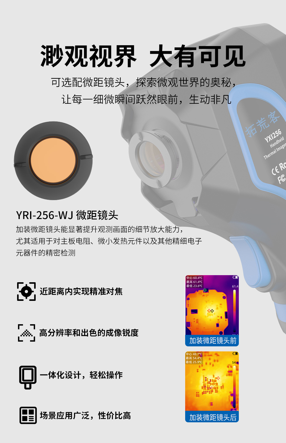 Thermal Imager Handheld Infrared Thermal Imaging Geothermal Heating Anti-Leakage Electricity Inspection Industrial Thermometer