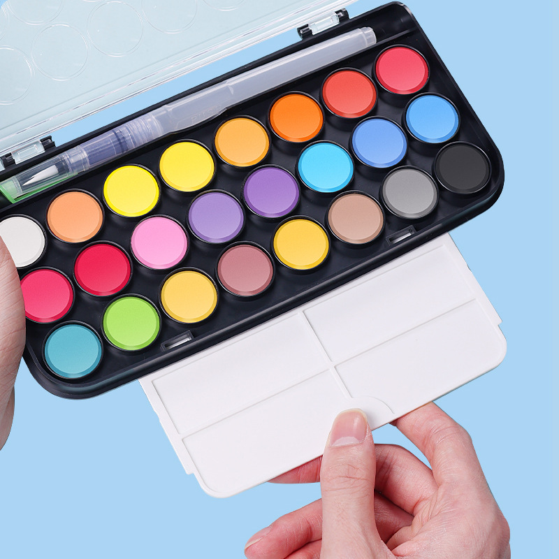 Transfronterizo dedicado Xiupu pintura de acuarela sólida pintura de acuarela traje sub-paquete niños de la escuela primaria 24 colores 36 colores 48 colores