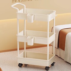 美容室専用トロリー、タトゥー、まつげ整形器具、美容トロリー収納ラック、手押し医療ツールトロリー