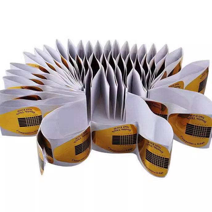 Manicura transfronteriza soporte de papel de herradura dorada 100/pieza soporte de papel de extensión de manicura especial para armadura de cristal de fototerapia