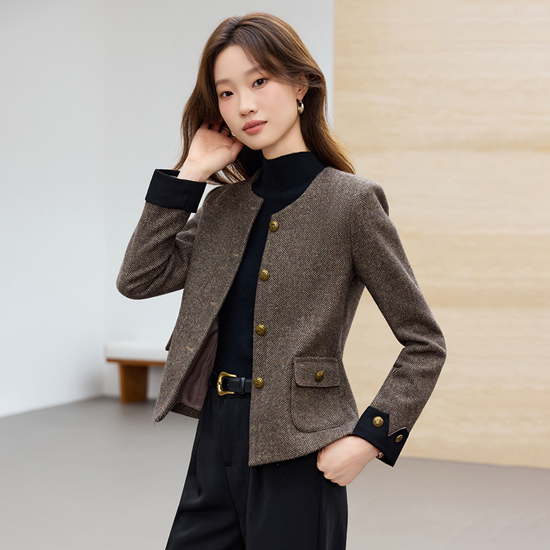 Woolen Suit Small Fragrant Jacket Women's Autumn and Winter 2025 New High-End Small Short Style Lady Top