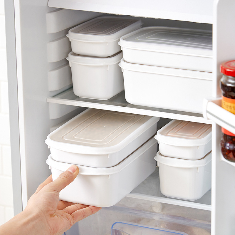 Caja de almacenamiento de alimentos en refrigerador, cocina de granos, caja de preservación de granos, caja de bolinchas de plástico doméstica, se puede calentar