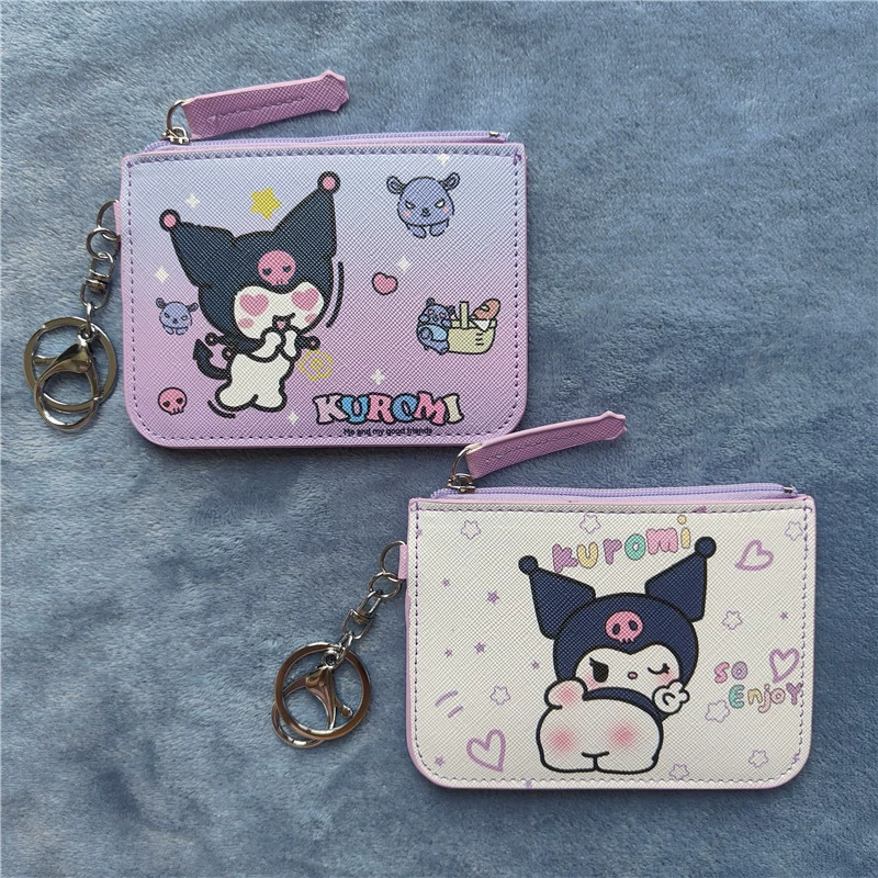 Cartoon card holder, wallet, work keychain with key