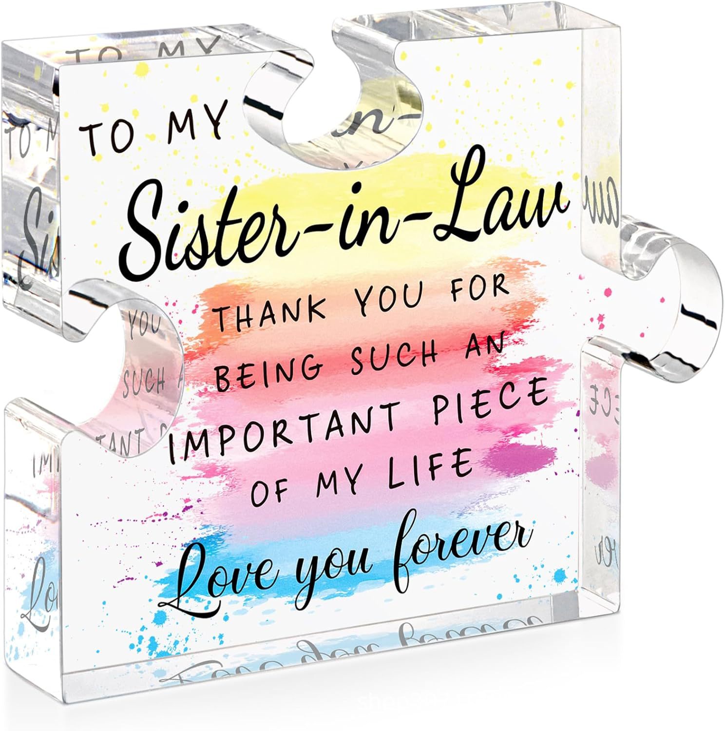 跨境亚克力摆件送给女性朋友的独特友谊生日圣诞礼物桌面装饰品