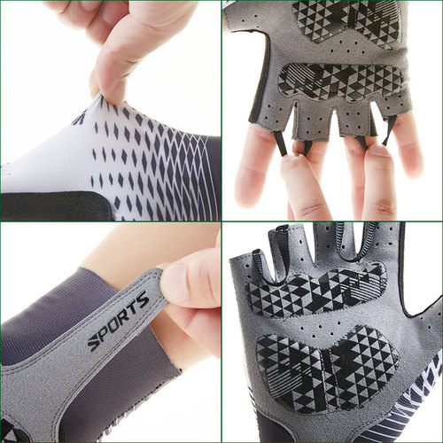 Cycling gloves men's summer D122 sports non-slip sunscreen breathable cycling outdoor fishing half-finger bicycle gloves