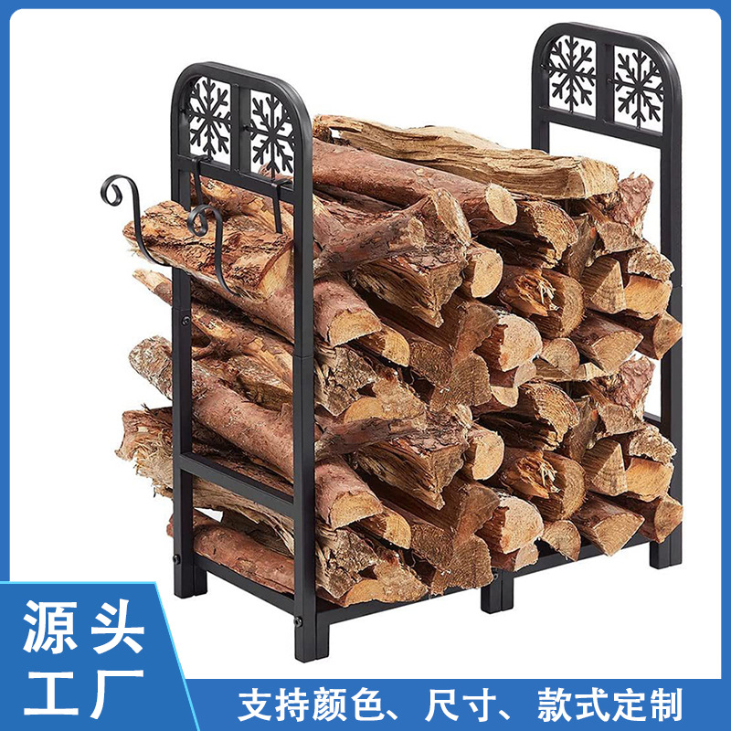 Cross border Iron art Heavy Firewood Placement Gallows wood Storage rack Firewood Shelf Firewood Stacking
