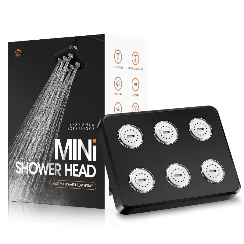 Cabezal de ducha presurizado de cintura pequeña rociador superior grande salida de agua baño Baño ducha presurizada lluvia boquilla pequeña cabezal de ducha