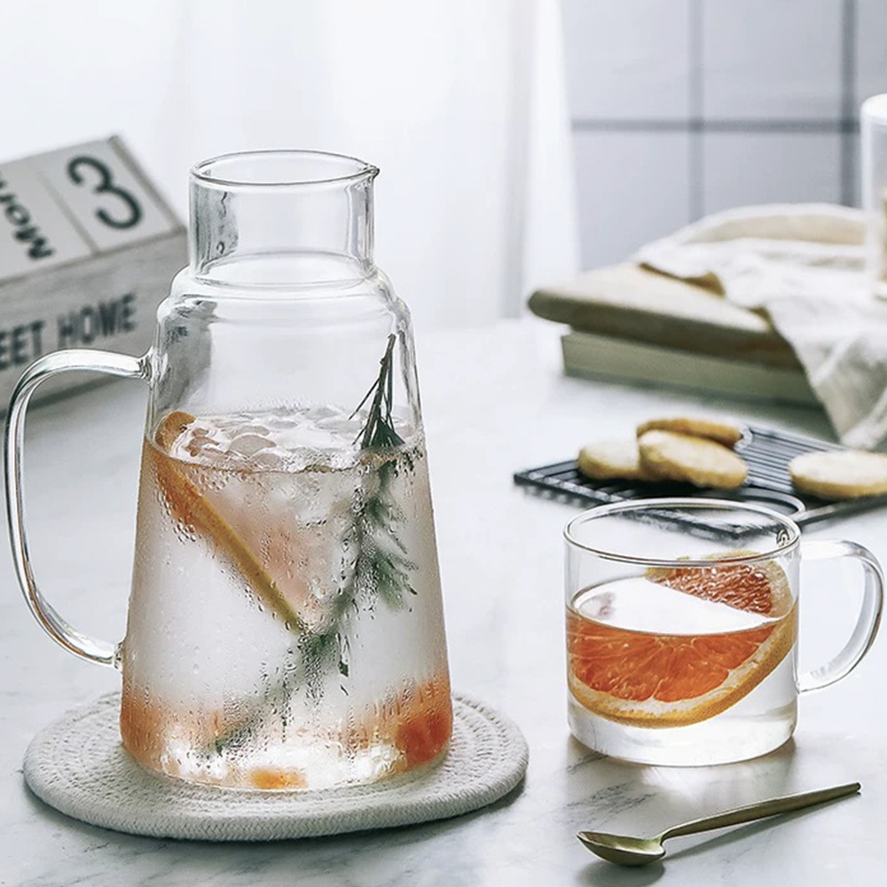 Hervidor frío, una olla, una taza, almacenamiento de agua en el hogar, vidrio de borosilicato, tetera de espuma resistente a altas temperaturas, tetera hervida fría de gran capacidad