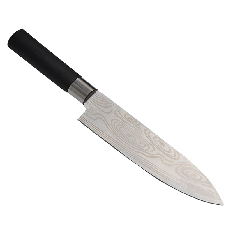 Damascus laser kitchen kitchen knife all -steel knife high -end home dormitory leaflet opening blade cutting vegetable artifact