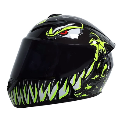 Riding Helmet for Electric Scooters, Cold-Proof | Motosiklet kaskı (dəbilqə) - yellow-venom-black-lenses-s55-56cm