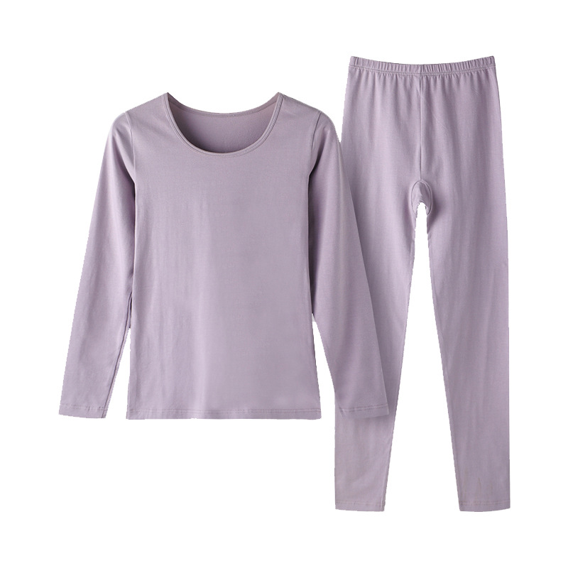Venta al por mayor de algodón de las mujeres ropa interior térmica traje de otoño pantalones traje nuevos pantalones de manga larga estudiante más tamaño versión coreana