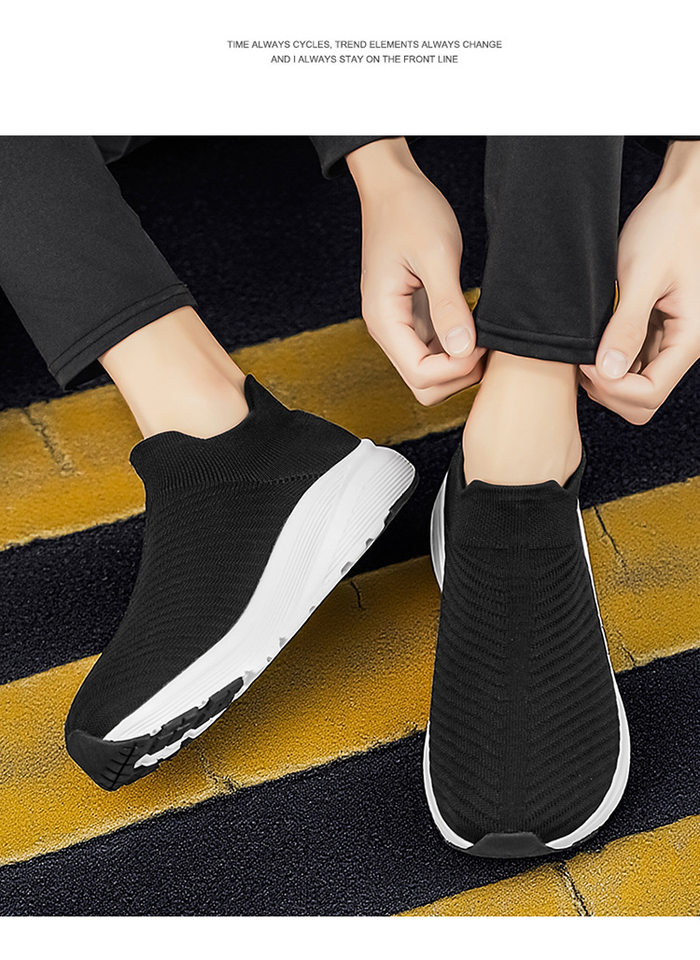 Giày lười vải dệt lưới unisex xỏ chân đế mềm nhẹ cỡ lớn, gót 3-5 cm — A 81m màu, A81 màu xám, A81 màu đen chi tiết 16