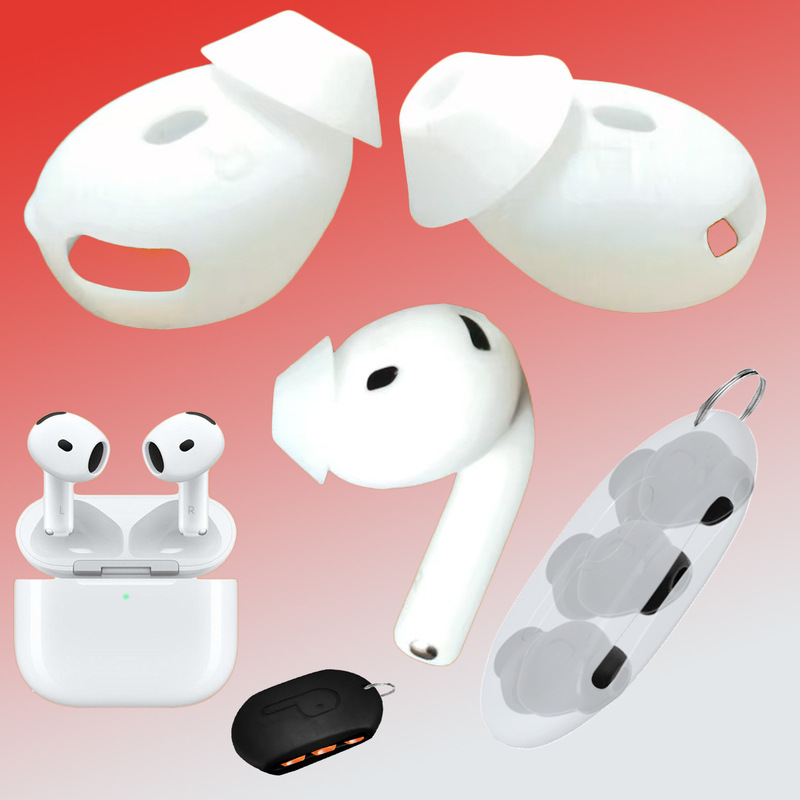 Cross-Border Earphone Accessories Suitable for Airpods4, Apple-Specific 2024 Silicone Ear Caps, Earphone Protective Cover, Simple Style