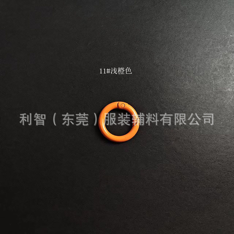 现货烤漆锌合金弹簧圈包包小圆挂扣饰品配件开口弹簧扣彩色弹簧圈|undefined