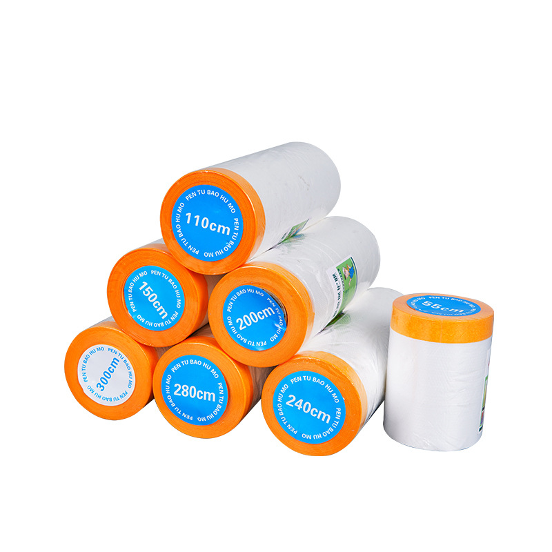 And paper masking protective film self-adhesive high-adhesive paint protective film decoration spray paint furniture dust film whole box wholesale
