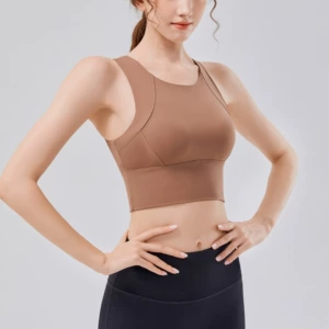High-Strength One-Piece Bra with 75% Polyester/Nylon and 25% Cotton for Young Women in Sports Style
