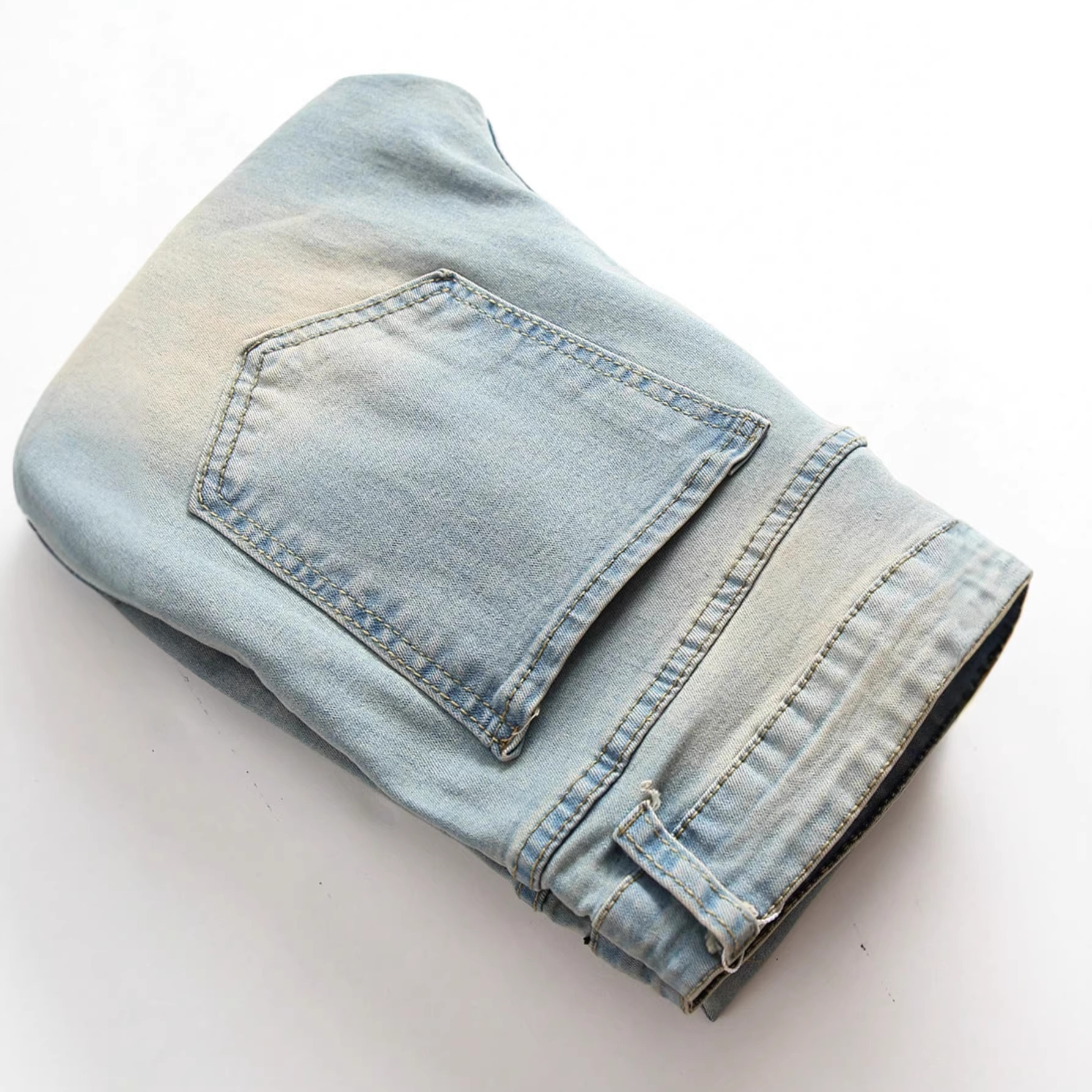 Men's Loose Wide Leg Jeans European And American Style Fashionable Leopard Print Trendy Comfortable Denim Trousers_mkmklike.com
