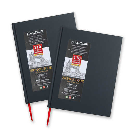KALOUR Sketchbook 2 8.5*11inch 110 pieces of writing paper hard-sided colored lead hand-painted Women's Day gift