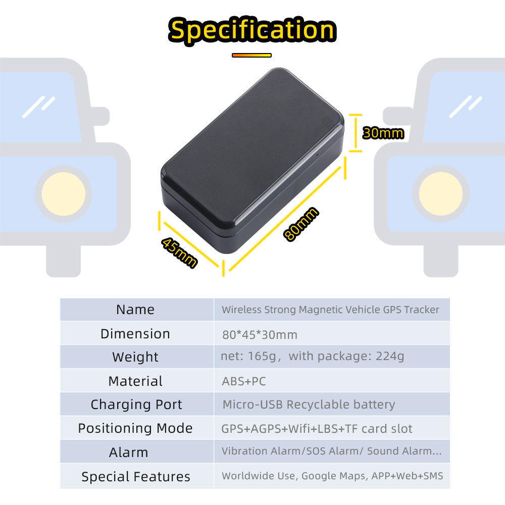 G11 Strong Magnetic Ip67 Waterproof Car Gps Locator Installation-Free Car Alarm 5000 Mah Standby 90 Days