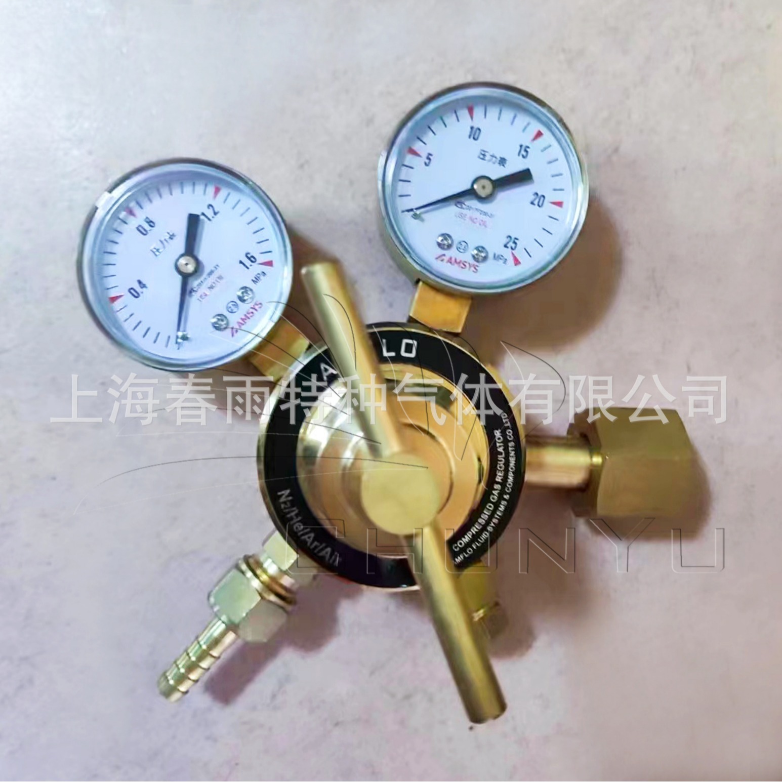 减压器 R82系列黄铜调压阀一氧化碳气体高纯氦气减压阀管道减压器