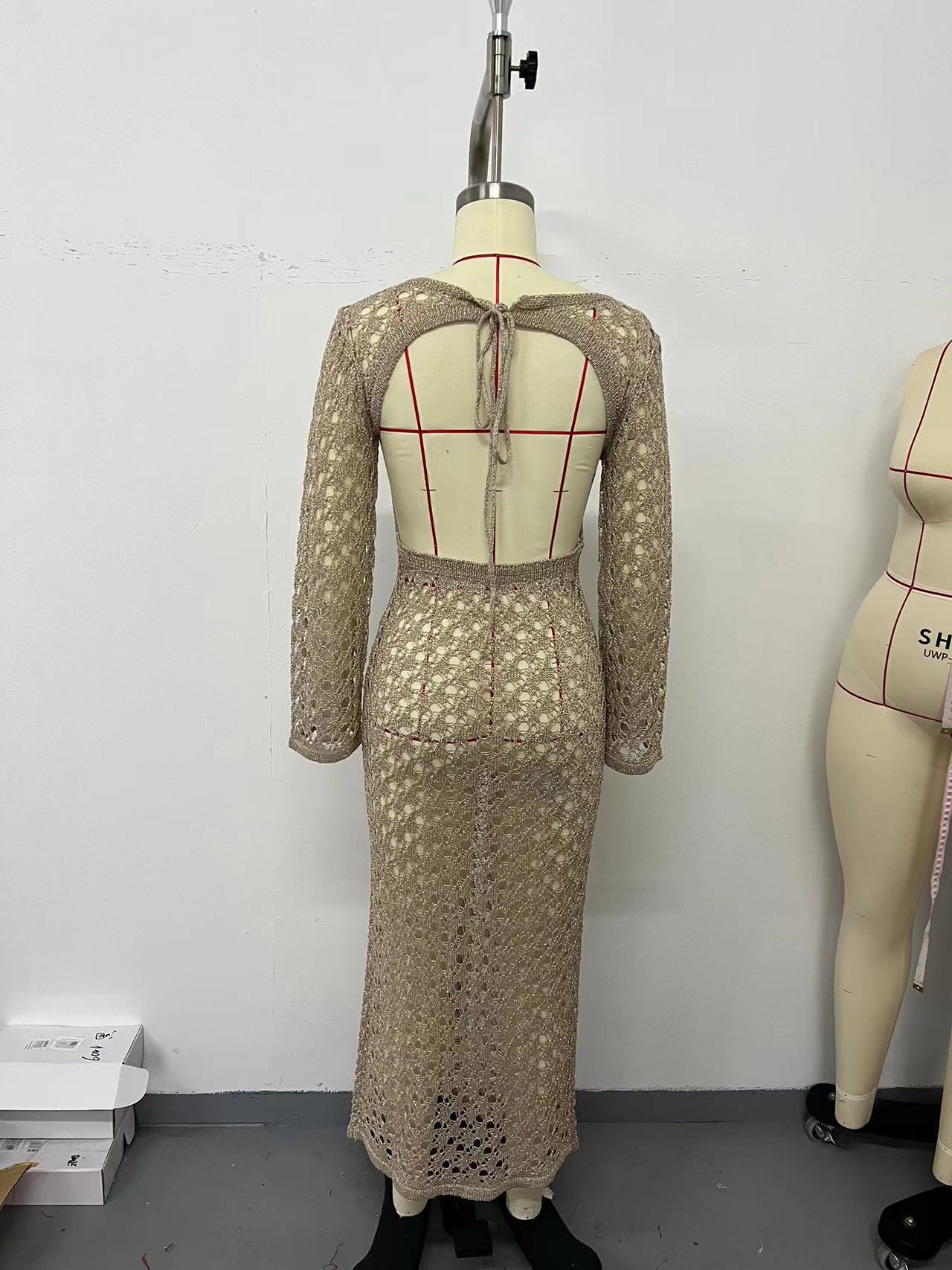 Spring&Summer Season Women's Solid Color Grid Casual Sexy Cover Ups
