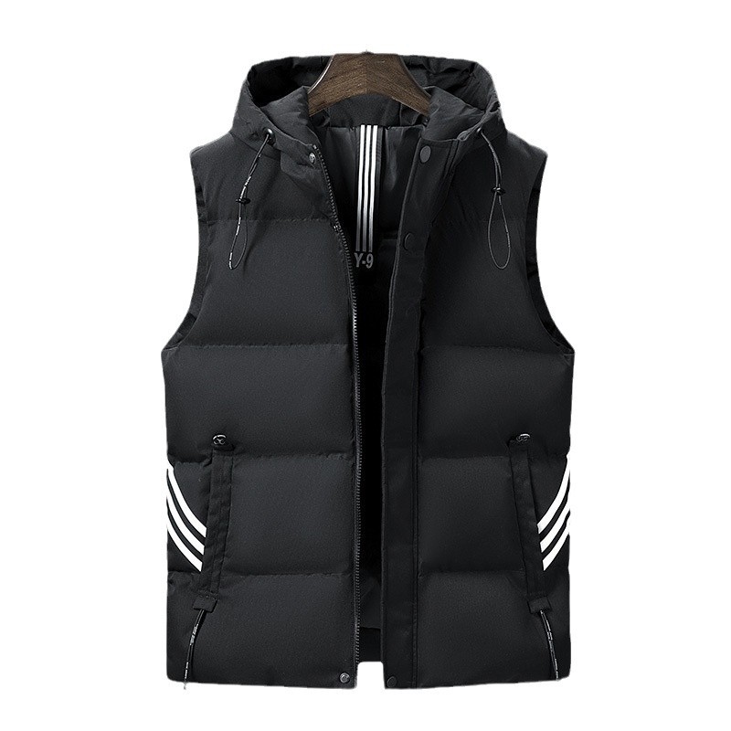 M - 7XL chaleco de algodón de pluma para hombres de otoño y invierno marca de moda de tamaño grande calentamiento de caballo chaleco de hombro chaleco de camisa