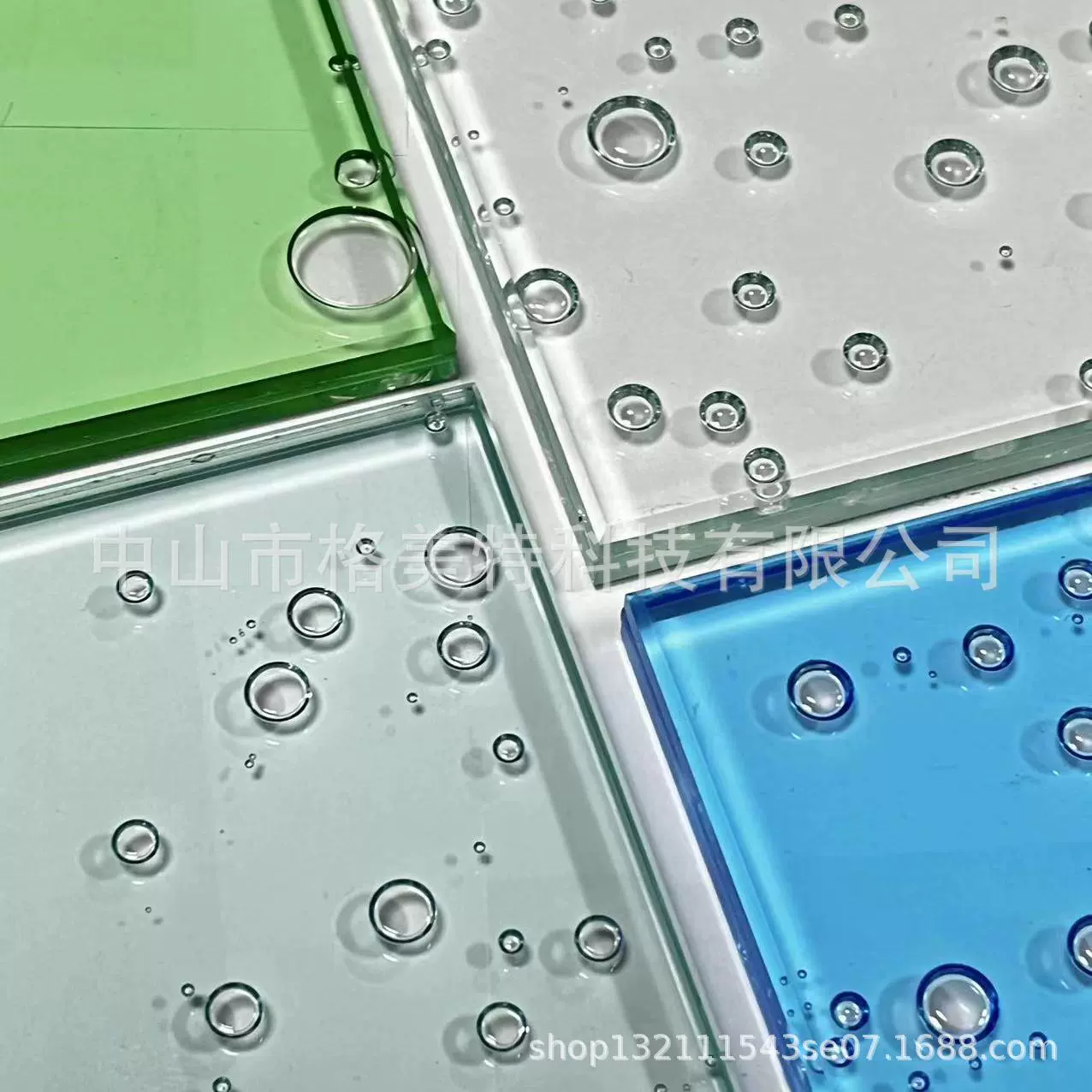 Синий пузырь ламинированный мокрый зажим ремесло стекло Цвет закаленное точечное стекло 5 + 5 художественная перегородка украшения поставки