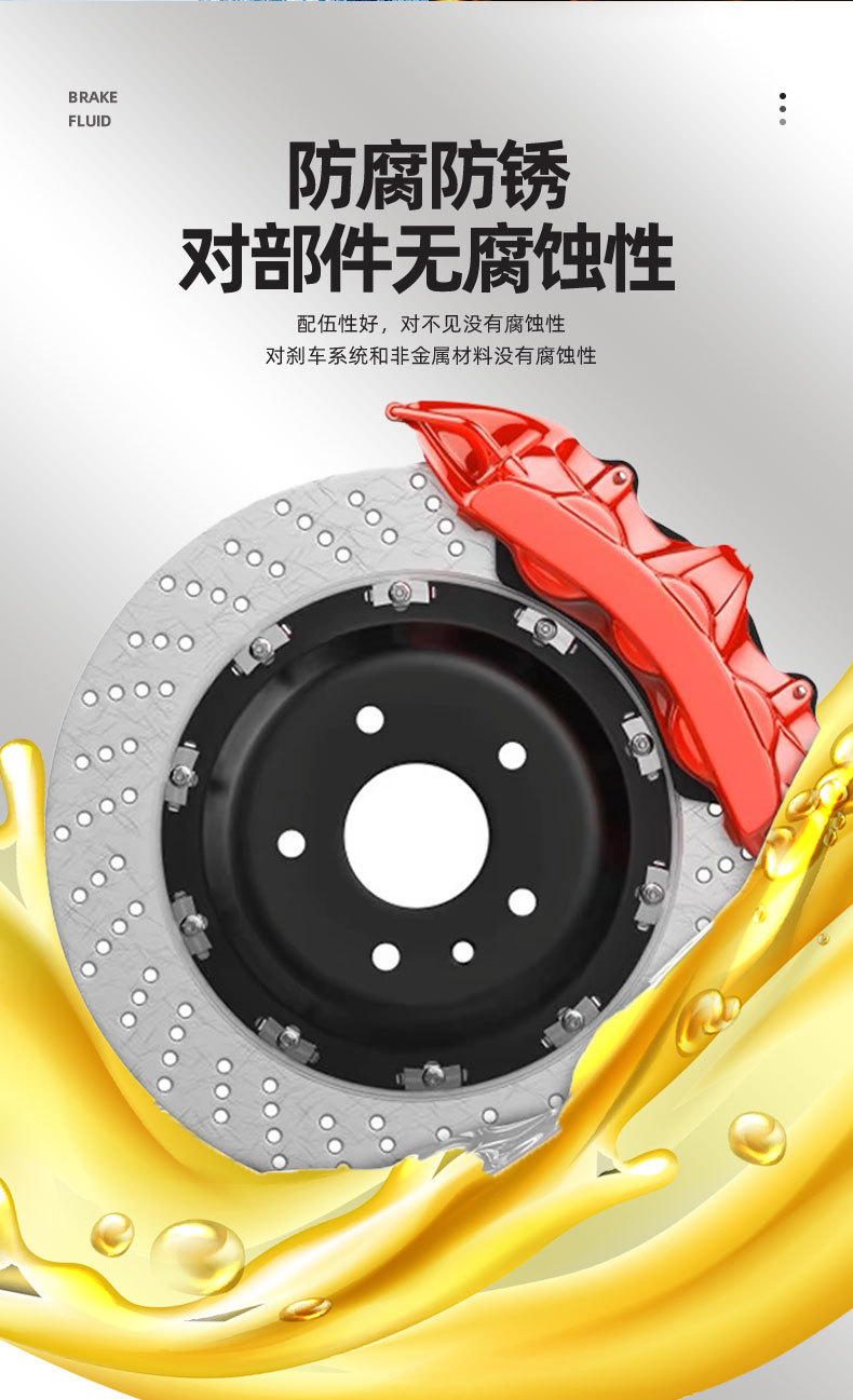 Brake Fluid Dot4 for Cars, Trucks, Motorcycles, Electric Disc Brakes, Forklifts, and Clutches, Universal Type