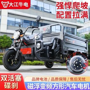 機械碟剎大江牛電電動三輪車大功率農用爬坡載重機械大型托運電車