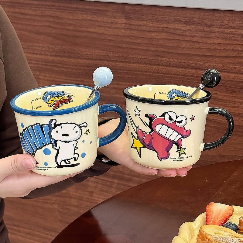 Керамическая детская кружка для кофе с рисунком карандашей, с стеклянной вставкой для домашнего использования