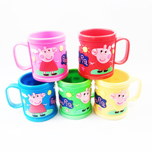 厂家直销新款卡通动漫儿童卡通3D立体软胶漱口杯PVC马克杯批发
