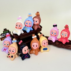 睡衣星星崽萌粒 diy饰品配件对对碰盲袋树脂小摆件卡通钥匙扣挂件
