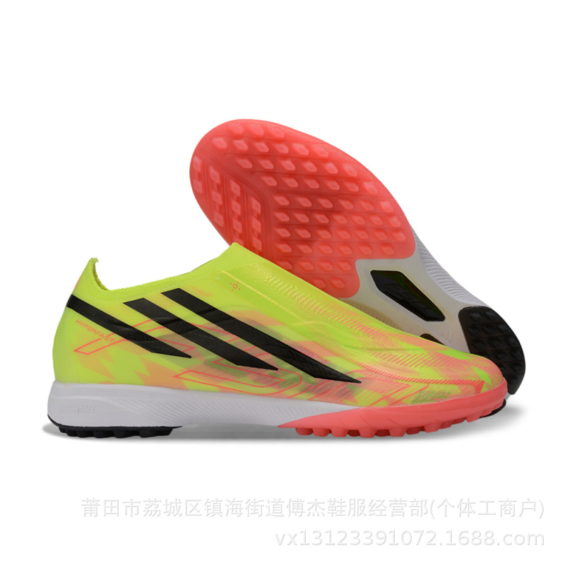 Factory Direct Sales Cross-Border F50 Hyperfast Football Shoes Tf Laceless Spiked Natural Grass Training Shoes for Men