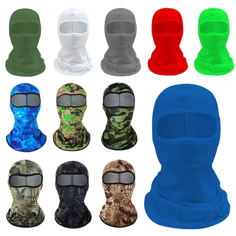 夏户外运动冰丝防晒面罩自行车摩托车防风防尘蒙面套头帽骑行头套