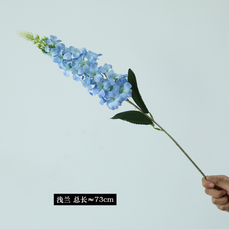 单枝绢布风信子飞燕草假花家居婚庆装饰摆件高级感仿真花成品批发|undefined