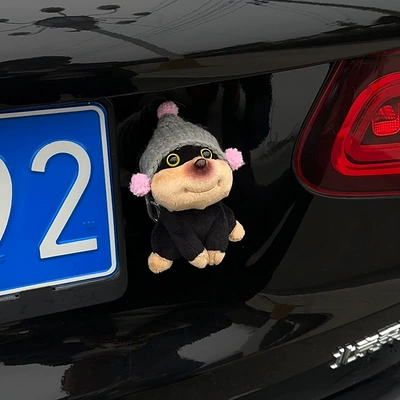 Car ornaments – Decoration Doll Car Butt - gray-hat-bee-dog-tail-hanging