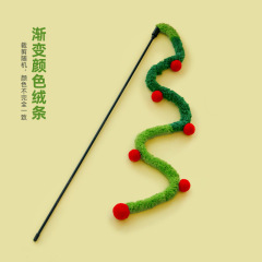 Pet supplies with extra-long plush fringe silent fairy wands cute cat toys self-entertaining boredom buster Christmas cat gifts