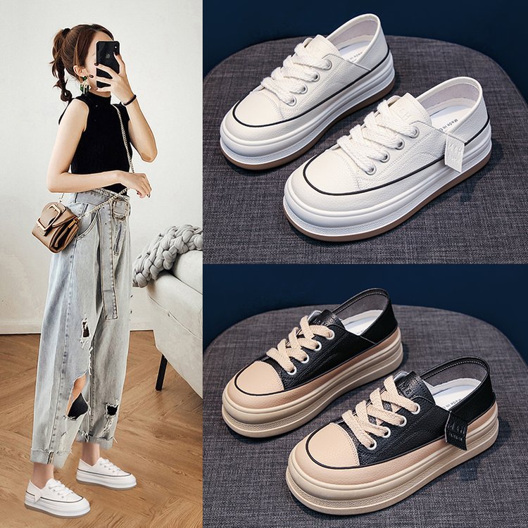 2023 Nuevos zapatos pequeños de pizarra informales, versátiles y de dos usos_voghion.com