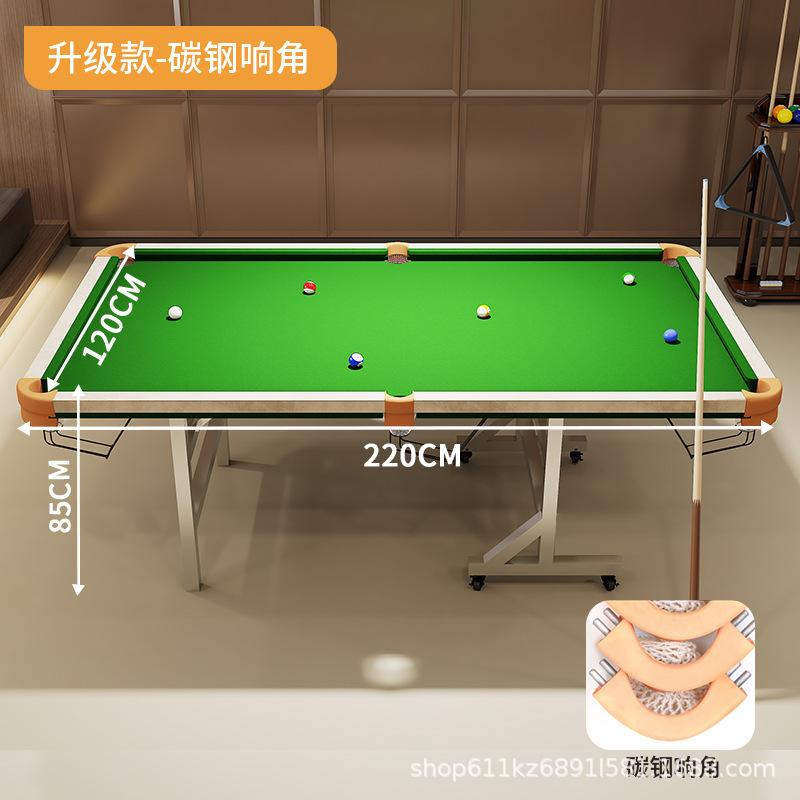 家庭用ビリヤード練習テーブル大人用中国風ブラックエイトボール屋内5点練習アイデアローポール垂直折りたたみモデル|undefined
