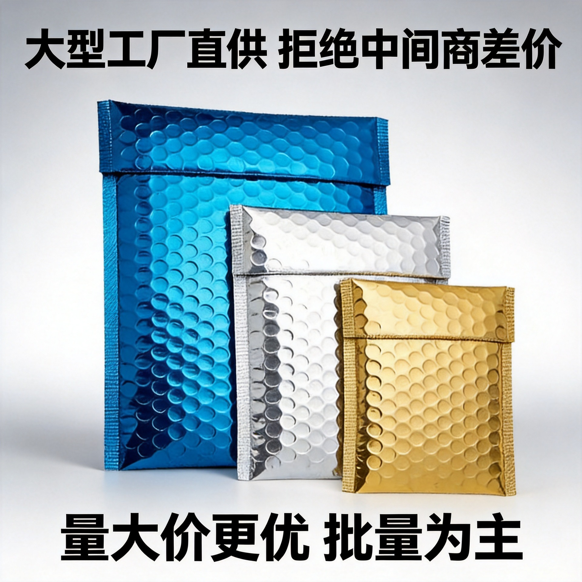 哇噢哑光膜防水防尘防潮服饰数据线礼盒快递打包信封袋加厚气泡袋
