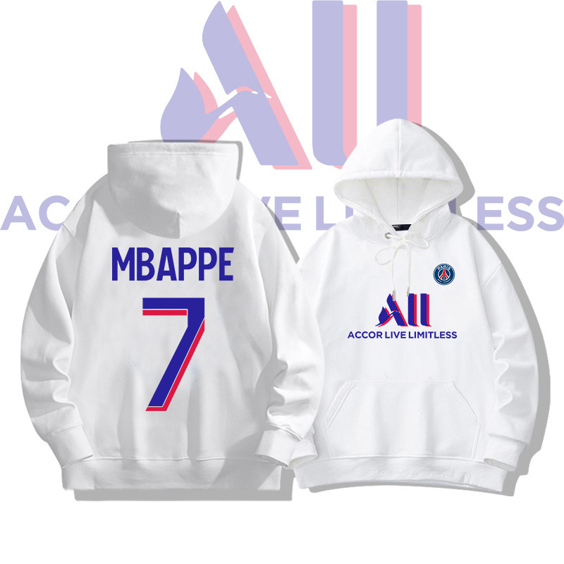 Paris Saint-Germain Mbappe Hooded Sweatshirt Men's Autumn Youth Trendy Loose Shoulder Long-sleeved Jacket