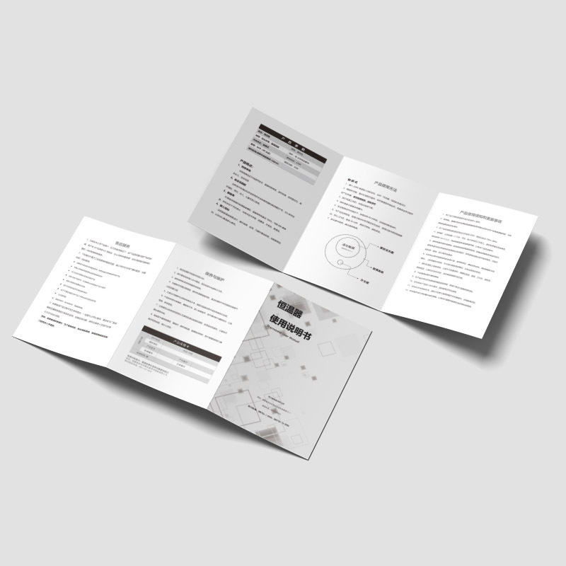 Thermostat Product Instruction Manual Printing Electrical Appliance Installation Design Production Booklet Folding Printing and Typography