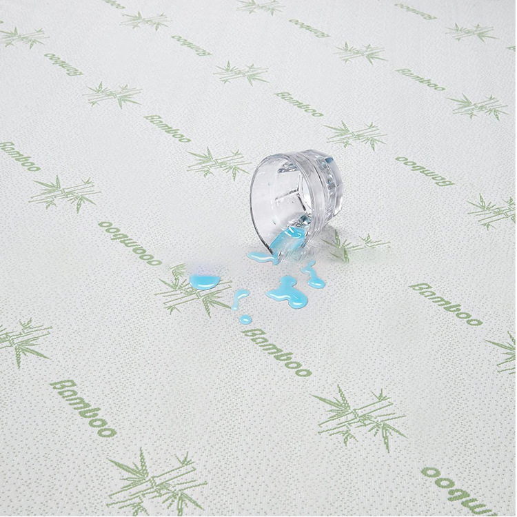 Suministro directo de fábrica de fibra de bambú impermeable colcha algodón transpirable clip Amazon Comercio exterior colchón cubierta protectora