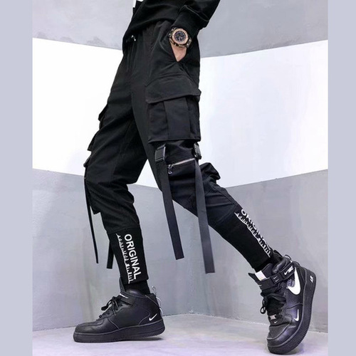Men's Work Pants Streetwear Cargo Loose Ins Student Korean Version Men's Harlon Ankle Pants Teenagers Versatile Casual Pants