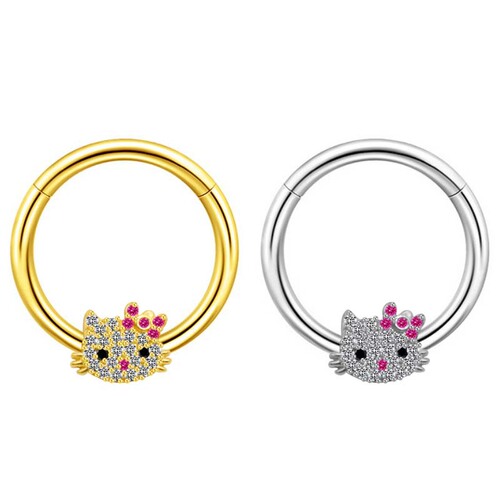 Gaibei European and American cross-border stainless steel navel button navel ring navel nail navel ornament small snake nose nail nose ring heart-shaped tongue nail