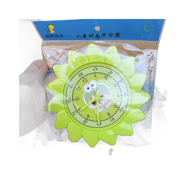 Reloj infantil aprendiz cognitivo jardín de infantes modelo de reloj regalos al por mayor ayuda de sol 24 horas