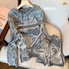 Large Women's wear Spring suit 2022 new pattern By age leisure time Hooded Sweater Easy printing shorts
